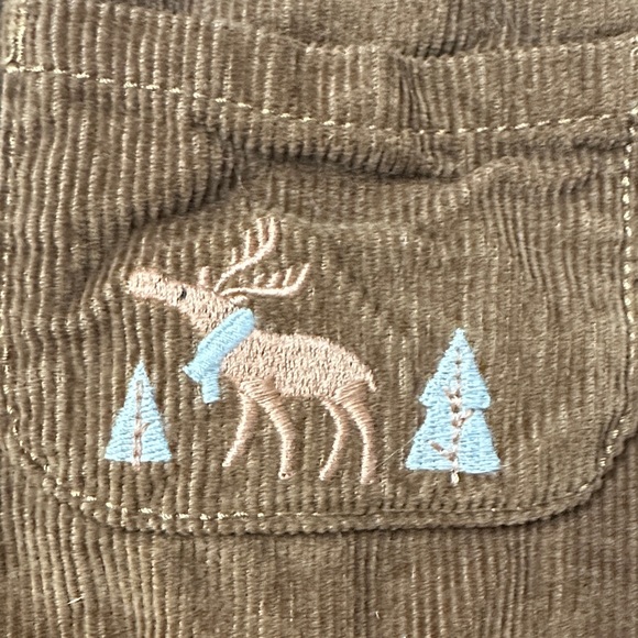Carter's Overalls Corderoy Brown Embroidered Moose Baby 6 M - Picture 4 of 12